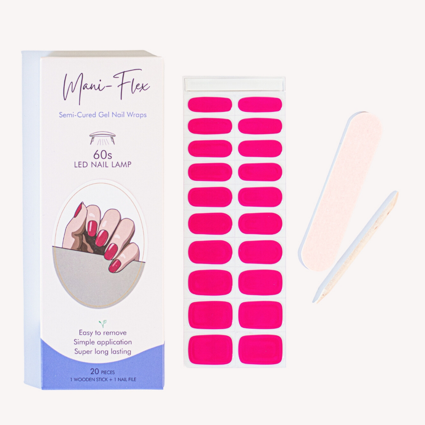 Berry Sheer UV Gel Nail Wraps